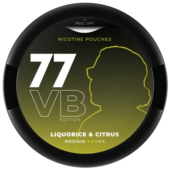 77 Liquorice Citrus 10.4mg nicotine pouches can