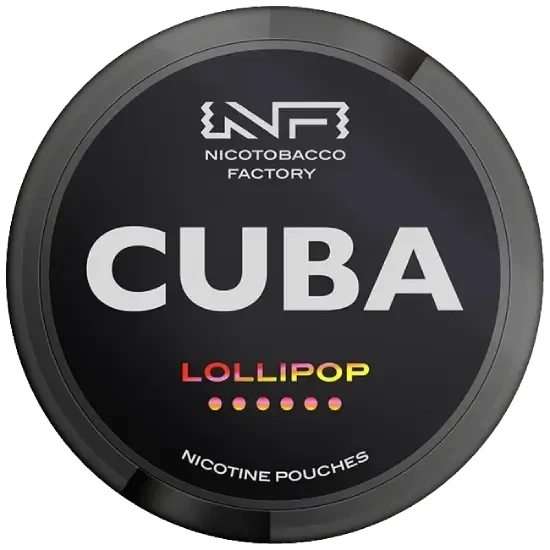 CUBA Black Lollipop 43mg nicotine pouches can