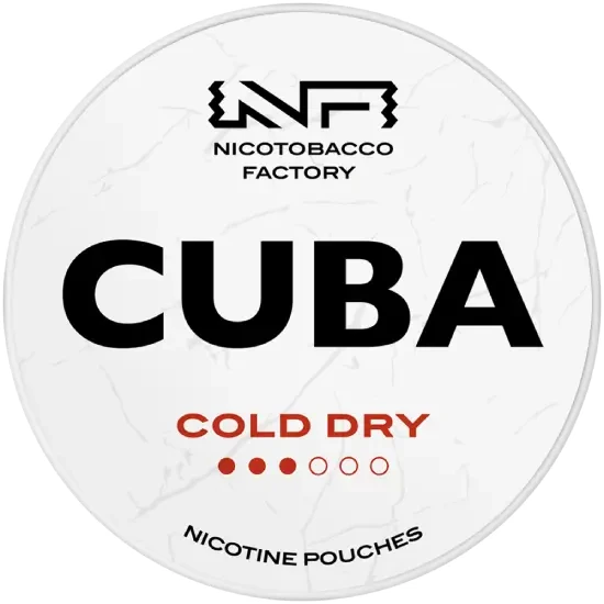 CUBA White Cold Dry 10.4mg nicotine pouches can