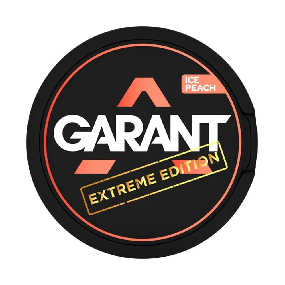 GARANT Ice Peach Extreme 25mg nicotine pouches can
