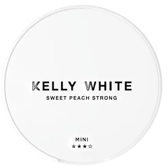 Kelly White Sweet Peach 6mg nicotine pouches can