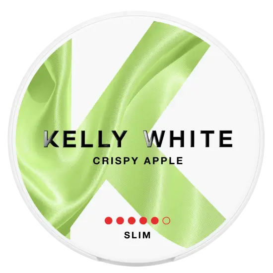 Kelly White Crispy Apple 10mg nicotine pouches can