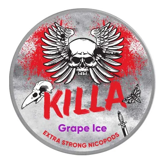 KILLA Grape Ice 12.8mg nicotine pouches can