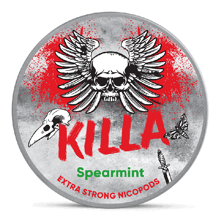 KILLA Spearmint 12.8mg nicotine pouches can