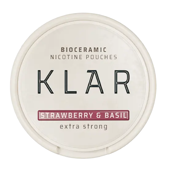 KLAR Strawberry Basil 9mg nicotine pouches can