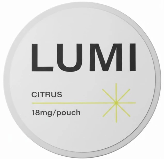 LUMI Citrus 18mg nicotine pouches can