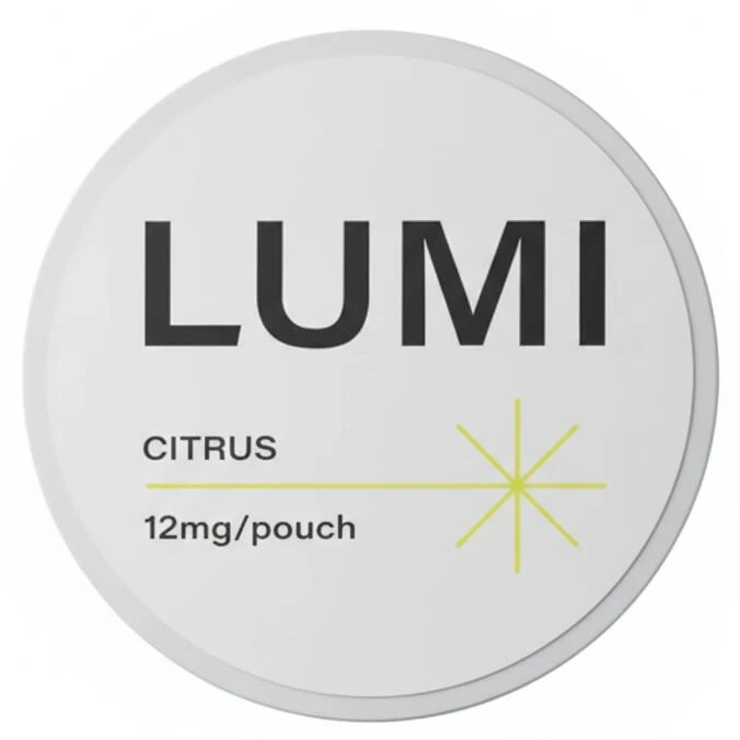 LUMI Citrus 12mg nicotine pouches can