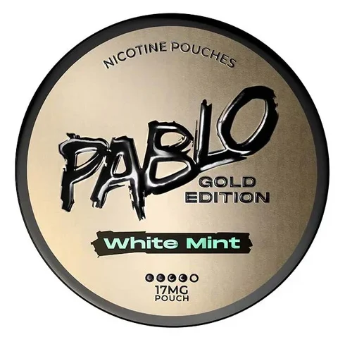 PABLO Gold White Mint 17mg nicotine pouches can