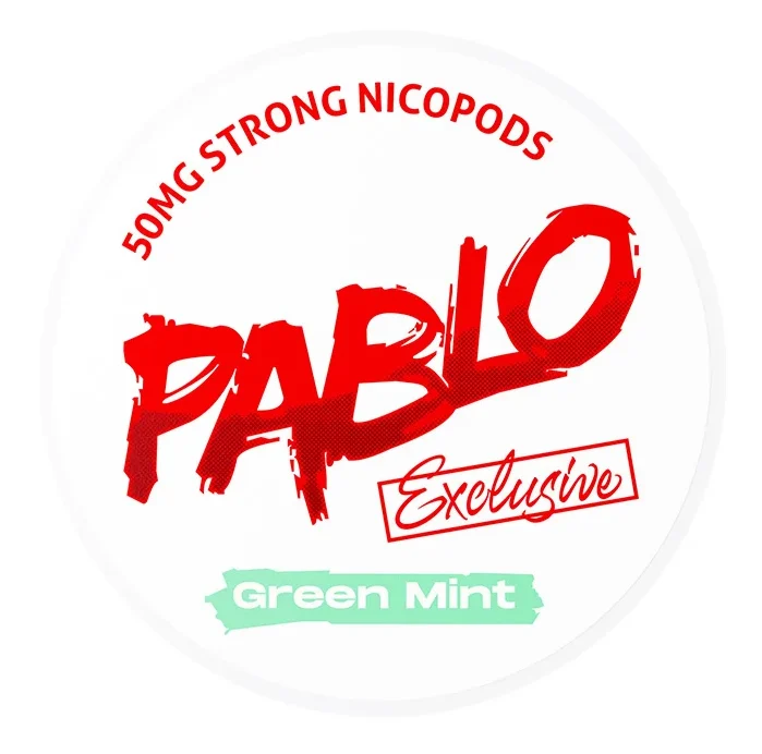 PABLO Green Mint 30mg nicotine pouches can