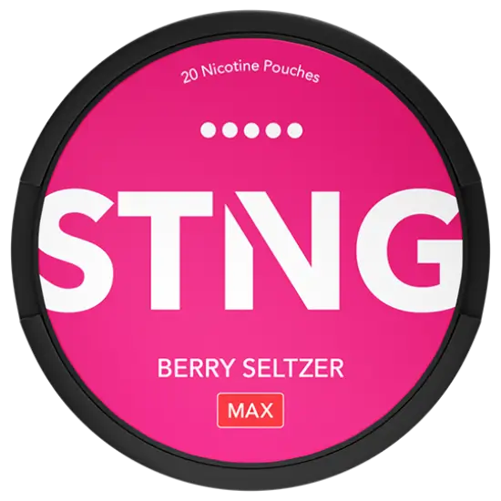 STNG Berry Seltzer 27.5mg nicotine pouches can