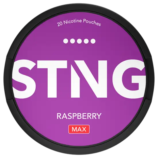 STNG Raspberry 27.5mg nicotine pouches can