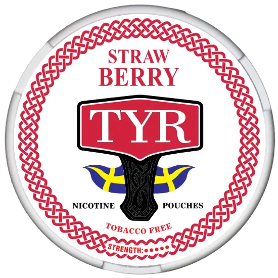 TYR Strawberry 12mg nicotine pouches can