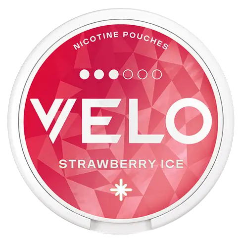 VELO Strawberry Ice Slim 10mg nicotine pouches can