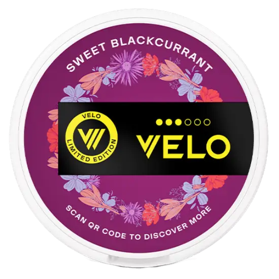 VELO Sweet Blackcurrant 8mg nicotine pouches can