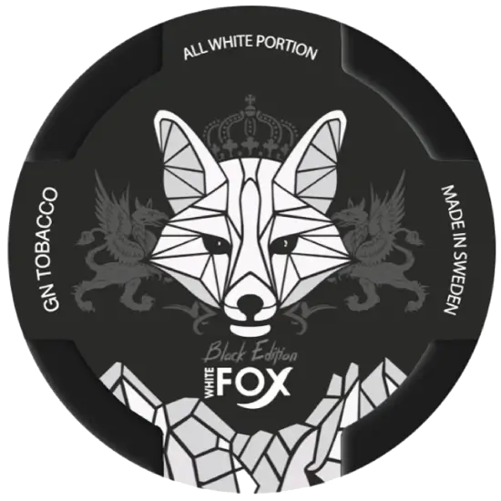 White Fox Black Edition 24mg nicotine pouches can