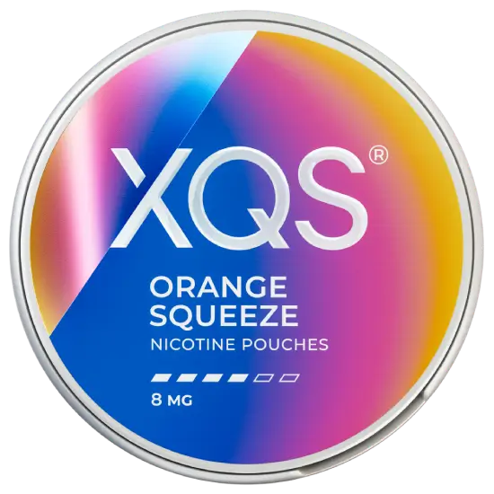 XQS Orange Squeeze 8mg nicotine pouches can