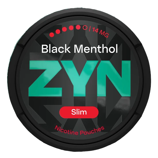 ZYN Black Menthol 14mg nicotine pouches can